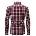 thumbnail image 3 of Aimik Hanes Mens Flannel Shirt Long Sleeve Plaid Button Up Shirts Men's Big and Tall Lightweight Flannel Shirt Regular Fit Casual Shirts Autumn and Winter Shirt Wine XL, 3 of 3