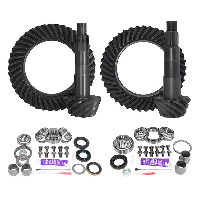 Yukon Gear & Axle Differential Ring And Pinion YGKT008-456LOC-4 Re-Gear Kit; Toyota 8.2 Inch Front/Toyota 8 Inch Rear; 4.56 Ratio