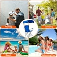 thumbnail image 6 of Moclever Portable Camping Chair Foldable Beach Canopy Chair Sun Protection 330lbs Load with Cup Holder for Outdoor Beach Travel, Blue, 6 of 11