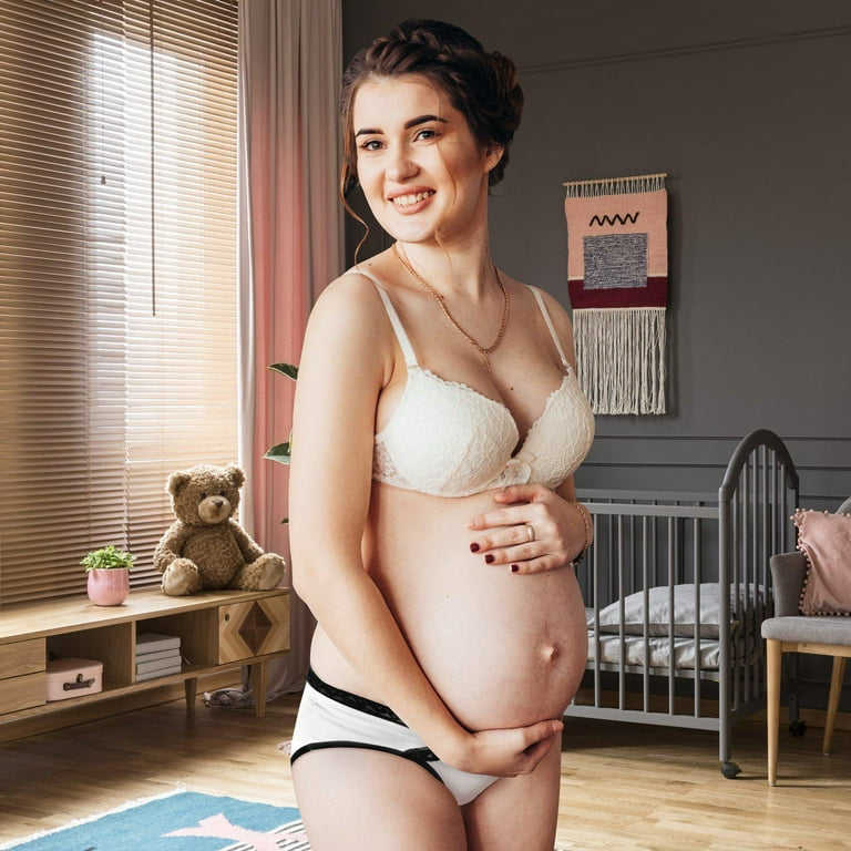 Emprella Maternity Underwear Under Bump, 2 Pack Women Cotton Pregnancy  Postpartum Panties