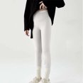 thumbnail image 3 of Efsteb Children's Kids Girls Leggings Casual Solid Color Elastic Waist Sports Pants Fashion Slim Leggings (White,6 Years), 3 of 3