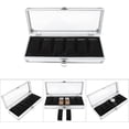 thumbnail image 3 of YISITIAN Aluminum Rectangle Watch Jewelry Storage Organizer Box Case Slots 6/12 Grid New (6 Slots) CJ919-43528, 3 of 8
