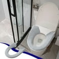 thumbnail image 4 of LSLJS Toilet Seat Cover Bathroom Soft Thicker Warmer with Snaps Fixed Stretchable Washable Fiber Cloth Toilet Seat Covers Pads Reusable Easy Installation Cleaning, Home Accessories, 4 of 8