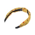 thumbnail image 5 of Unique Bargains 1 Pc Grace Floral Pattern Wide Cross Knot Headbands for Women Yellow, 5 of 6