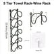 thumbnail image 3 of Toallero, Toallero de Baño Montado en la Pared, Soporte para Colgar Toallas, Toallero Individual de 5 Niveles, Accesorio Duradero, 3 of 5
