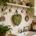 thumbnail image 6 of Leaf Shaped Hand Towels Hanging Kitchen Towels with Hanging Loop Absorbent, and Lint-Free for Bath Kitchen Green, 6 of 6