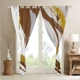 thumbnail image 3 of Grey Beige Brown 30%-50% Blackout Curtains Brush Strokes Oil Painting Curtains & Drapes, Gradient Abstract Vintage Curtains Ombre Graffiti Black Out Curtains, Contemporary Modern Window Drapes, 3 of 5