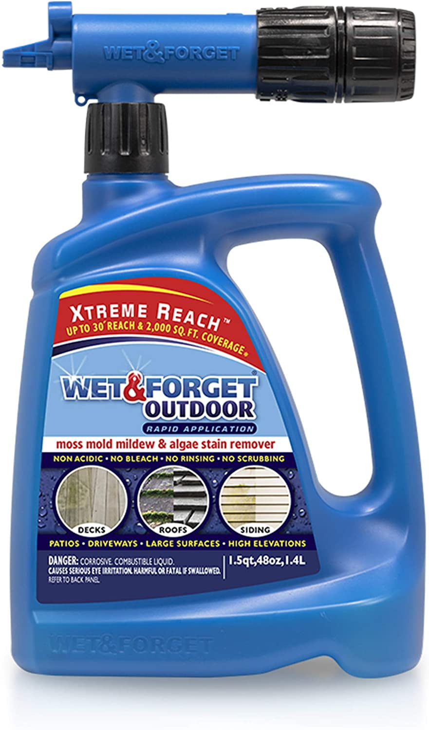 Wet & Roof and Siding Cleaner for Easy Removal of Mold, Mildew