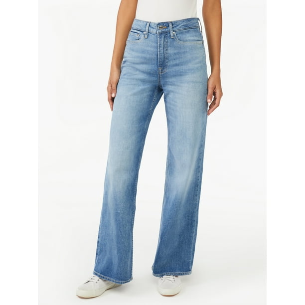 Free Assembly Women's High Rise Wide Leg Jeans