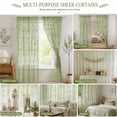 thumbnail image 3 of Kumdkd Green Sheer Curtains 39"x106" Long 1 Panel, Light Filtering Window Treatments Drapes for Living Room, Elegant Bedroom Curtains, Each Panel, 3 of 5