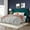 Lake Blue, variant on Allewie Queen Size Velvet Bed Frame/Vertical Channel Tufted Wingback Headboard/Upholstered Platform Bed/Strong Wooden Slats/No Box Spring Needed/Easy Assembly/White