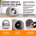 thumbnail image 4 of K&H Pet Products Thermo-Pet Cave Cat Bed Heated Gray/Geo Flower 17 X 15 X 13 Inches, 4 of 10