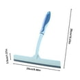 thumbnail image 3 of Household Glass Scraper & Squeegee for Windows, Showers, Cars & Tiles | Handle for Easy Cleaning | Yellow, Pink, or Blue | 10.24 x 9.84 Inches, 3 of 6