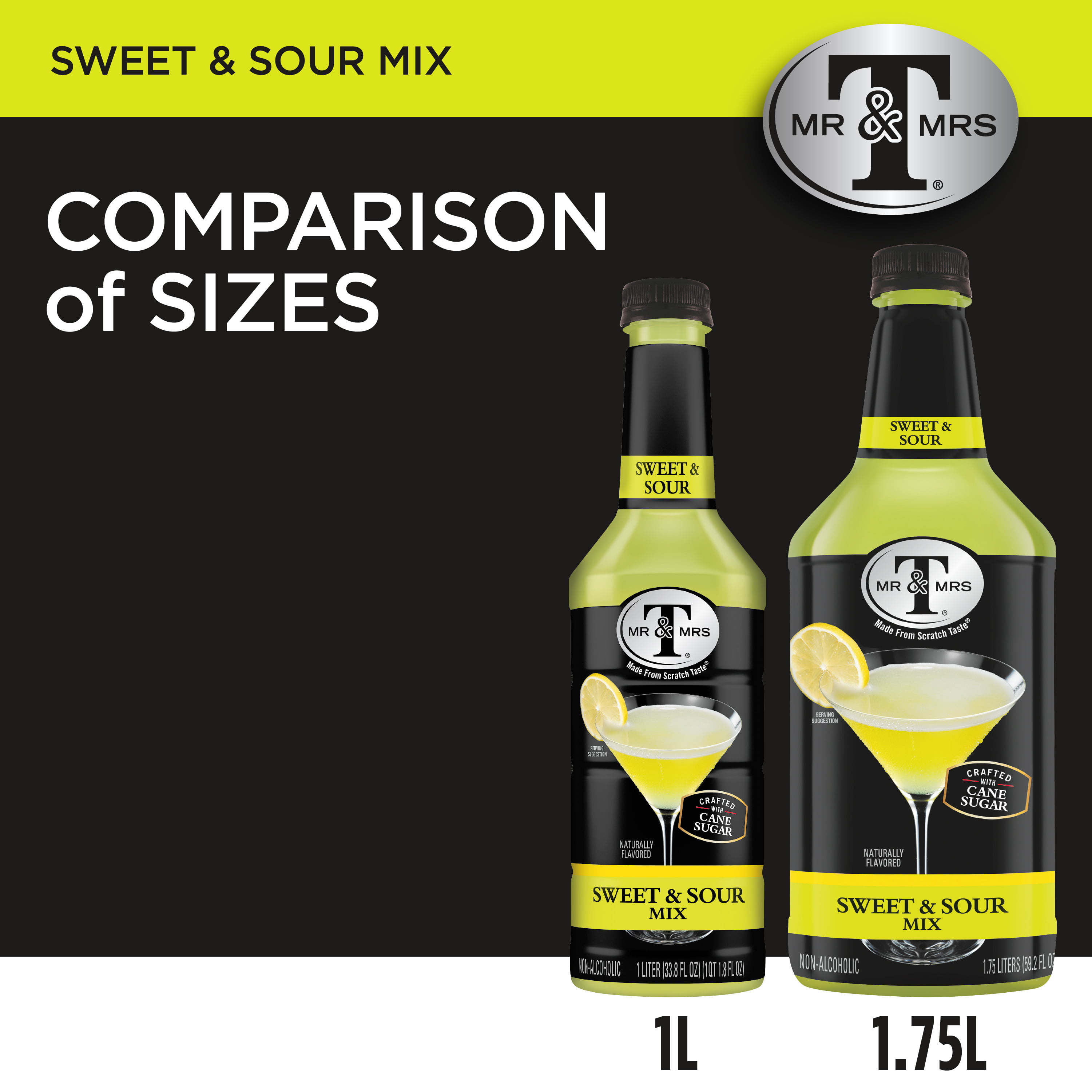 Twisted alkove Bliv sammenfiltret Mr & Mrs T Sweet & Sour Mix, 1 L bottle - Walmart.com