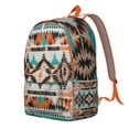 thumbnail image 2 of Nordic Style Casual Laptop Backpack for Women, Waterproof College Daypack with Tribal Elements and Multi-Pocket Layout, 2 of 5