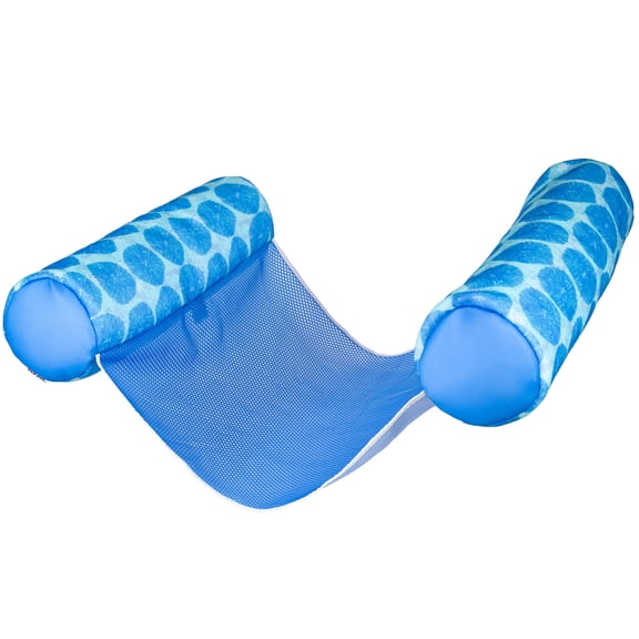 Big Joe Shaka Hammock Sling Pool Float, Coral Bloom, Doubled-Sided Mesh, Quick Draining Fabric, No Inflation Needed