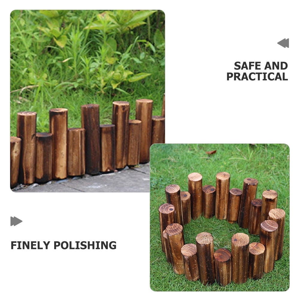UPGRATOR 1Set Decorative Wood Fence for Outdoor Garden Fence and Yard 33.5x7.9x1.6in