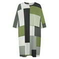 thumbnail image 4 of Green Geometric Art, Black And White Green Sleepshirts For Sleeping Travels Loose Sleepdress Pajama Dress Soft Nightdress Sleepwear, 4 of 7