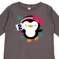 thumbnail image 4 of Inktastic 2nd Birthday Cute Penguin 2 Year Old Girl Girls Long Sleeve Toddler T-Shirt, 4 of 5