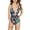 Print Blue, variant on Anferry Women One Piece Swimsuit Backless Monokini Floral Back Cross