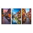 thumbnail image 2 of Designart "Street in Rothenburg, Germany IV" Cityscapes Wall Art Set Of 3 - Pink Germany Gallery Set For Office Decor, 2 of 7