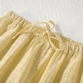 thumbnail image 6 of Women's 98% Cotton Loose Fit Pajama Pants, Elastic Waist with Drawstring, Soft & Breathable Full Length Lounge Pants, Casual Summer Spring Sleepwear, Womens | VerBelle,Yellow M, 6 of 9