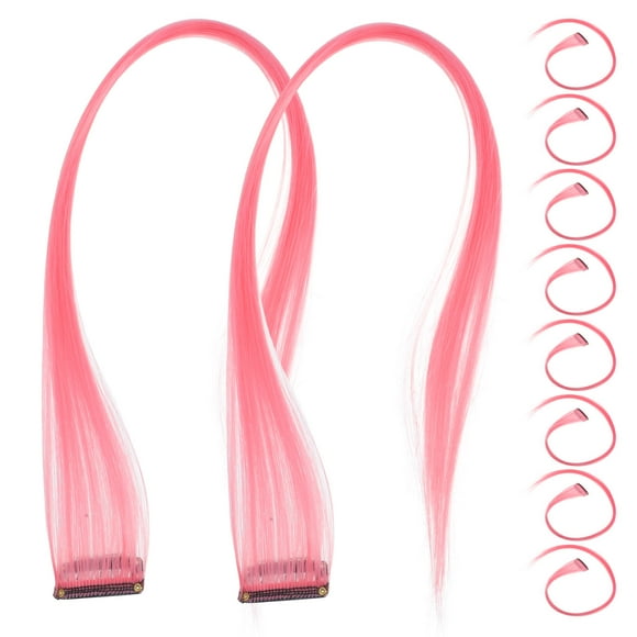 FESTFENDS 10Ud Extensiones De Para Mujer De Color Rosa Para Peinados DIY En Ocasiones Especiales