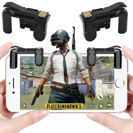 Mobile Game Controller for PUBG, Sensitive Shoot and Aim Buttons L1R1 for Knives Out / PUBG / Rules of Survival, 1 Pair Survival Game Controller for Android iOS (Best Ios Shoot Em Up)