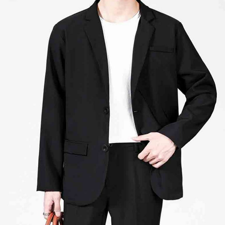 BSDJILFG Blazer for Men Big and Tall Suit Jacket with Shoulder