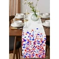 thumbnail image 2 of Hokiten Table Runners 48 Inches Long Dress Scarves, 4th of July Farmhouse Kitchen/Dining Table Runner, Short Coffee Tablerunners, Red Blue Star Independence Day 13x48 Inch, 2 of 7