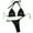 Black_L, variant on lanema Leopard Beachwear Set for Women Thong & Top Bra Swimwear Two Piece Set