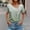 Green, variant on Weiqiqre Casual Summer Tops for Women V Neck Gradient Printed Short Sleeve Tops Loose Fit Pullover New Arrival Shirts S-3XL