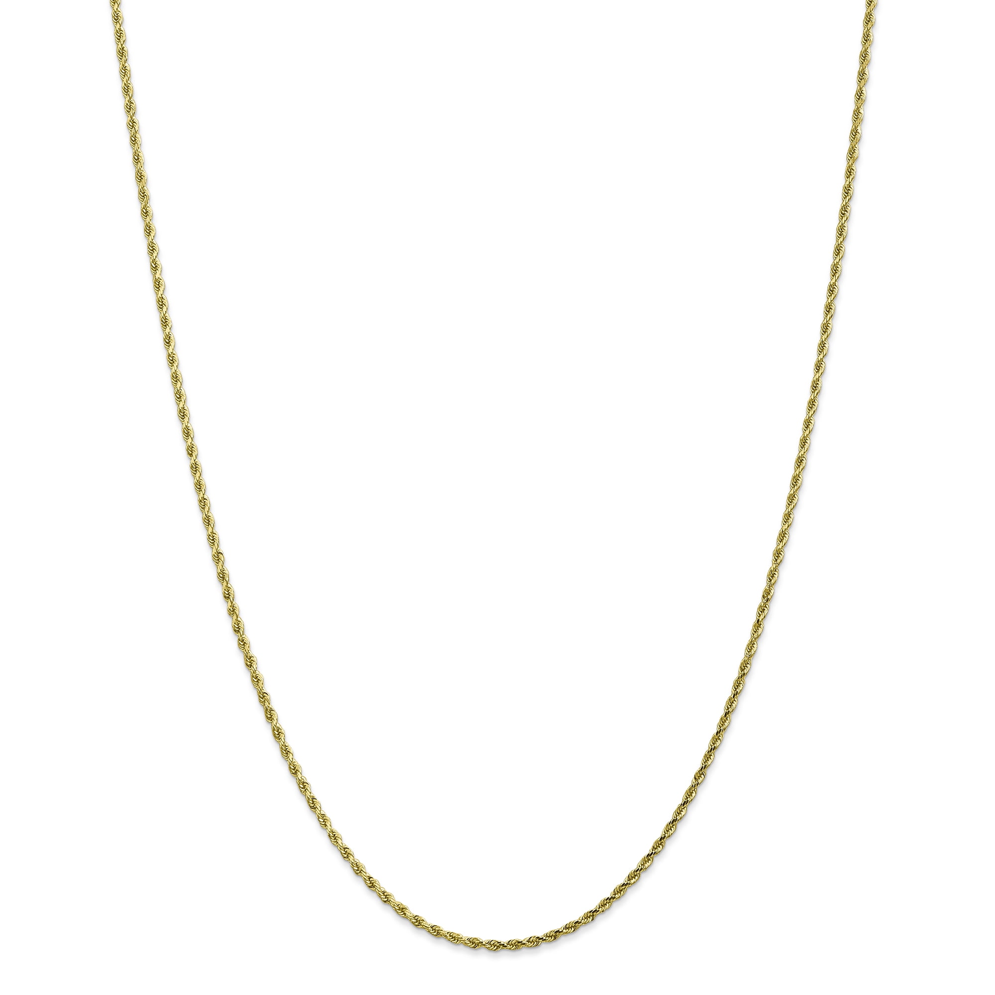10k Yellow Gold 1.75mm Link Rope Chain 