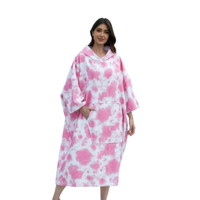 Toalla NUBURGREY, poncho de surf, secado rápido, con capucha, 110 cm