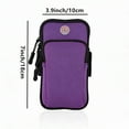 thumbnail image 5 of ZWHong Running Phone Holder, Universal Phone Armband for iPhone & Samsung, Workout Phone Holder with Arm Band, Secure Running Armband for Men & Women, Gym Exercise Phone Sleeve（purple）, 5 of 6