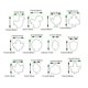thumbnail image 4 of Molde Para Galletas Reutilizable Resistente A La Temperatura Mini Cortador Para Hornear Molde De Acero Inoxidable Antiadherente Molde Para Galletas Para El Hogar Cocina Panadería12 Uds Vogacara HA014368-00, 4 of 7
