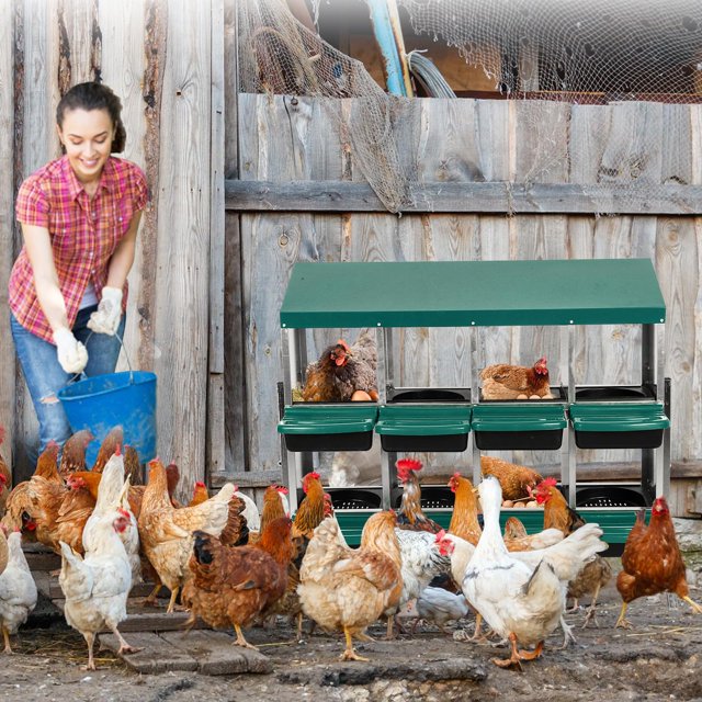EDTara Nichoir pour Poules, Nichoirs pour Poules, Boîtes de Ponte pour Poules, Nichoir Roulant pour Poules Qui Pondent des Oeufs