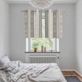 thumbnail image 5 of Boho Stripes Kitchen Curtains Small Short 39 Inch Length, Beige Geometric Modern Flower Stripe Grommet Top Bedroom Living Room Curtains, Light Filtering Cafe Curtain Drapes 2 Panels Set 55''x39'', 5 of 9