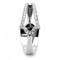 thumbnail image 5 of Womens Silver Rings No Plating Stainless Steel Ring with AAA Grade CZ in Clear DA310, 5 of 6