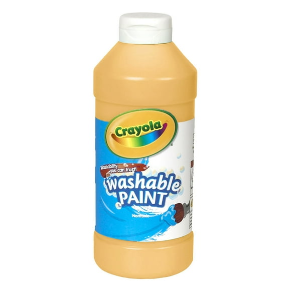 Crayola Washable Paint, Peach, 16 Oz, Set Of 6 Bottles