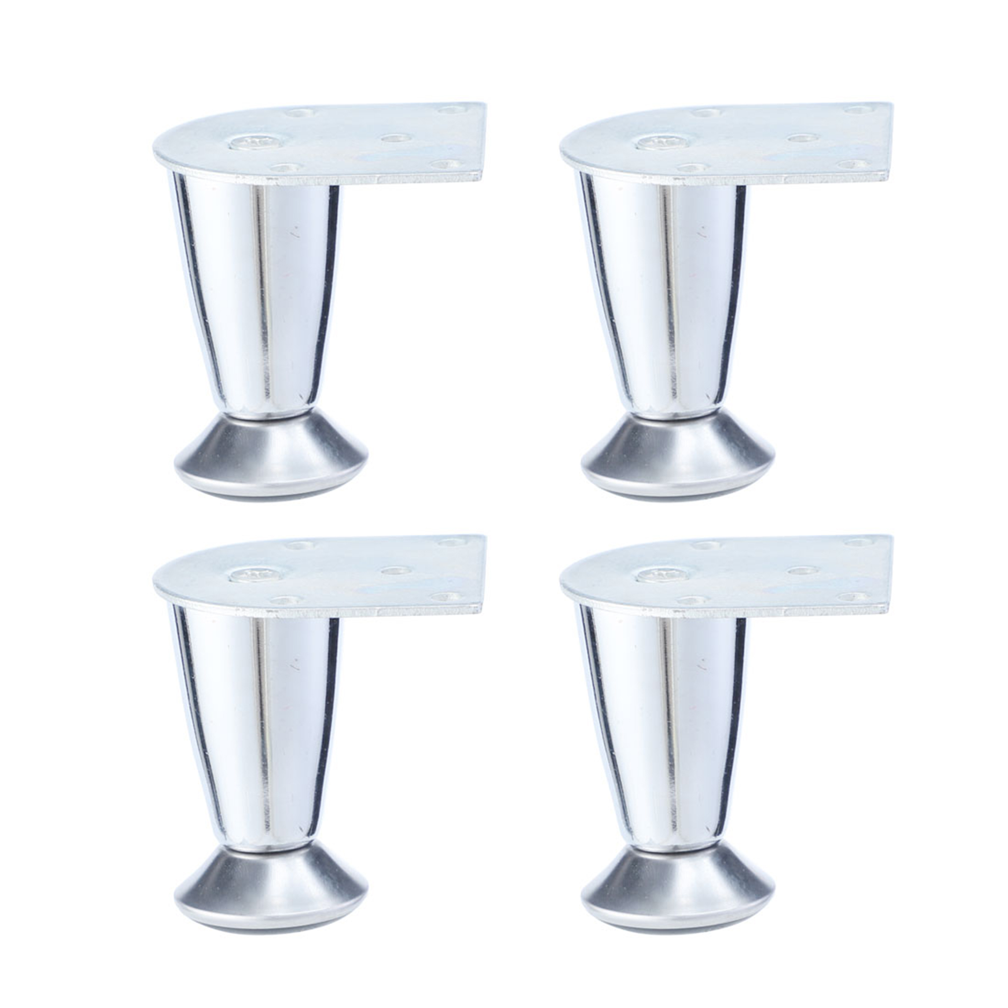 2.9" Iron Furniture Leg Feet Sofa Leg Replacement Silver Tone