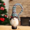 thumbnail image 5 of Christmas Gnome Wine Bottle Covers, Handmade Tomte Swedish Gnomes Wine Bottle Toppers Decorative Santa Scandinavian Plush Christmas Decorations New Year Party Gift, 5 of 8
