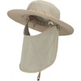 thumbnail image 3 of Sombrero para El sol Brillar Protección UPF 50 Impermeable Caqui, 3 of 5