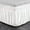 White, variant on Exclusivo Mezcla Pom Pom Bed Skirt with Adjustable Elastic Belt, Easy Wrap Around Dust Ruffles with 16 Inch Tailored Drop, Wrinkle and Fade Resistant, (Queen, Navy)
