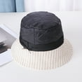 thumbnail image 4 of Unisex Cotton Bucket Hat for Women, Flat Top Casual Lady Fall Winter Outdoor Bucket Hat Fisherman Cap, 4 of 7