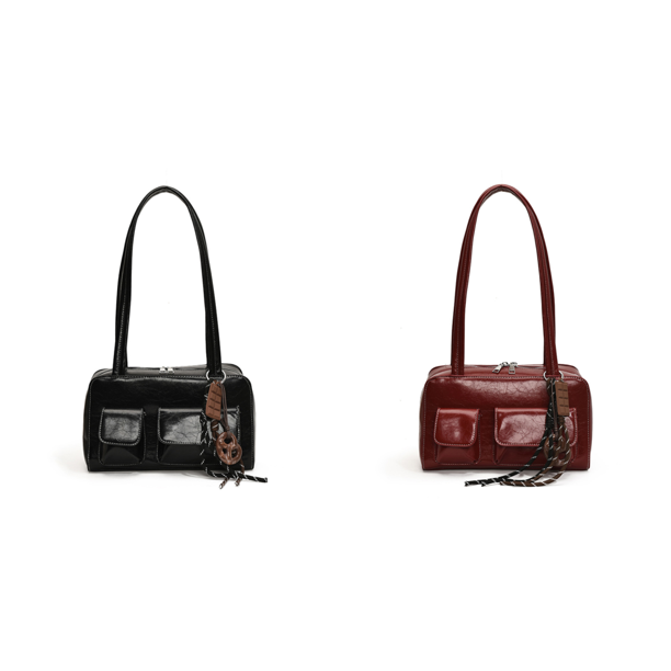 Bolso Cuero Hombro Y2k para Mujeres Compras () Negros