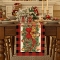 thumbnail image 6 of Softalker Christmas Linen Checkered Table Runner - Red Buffalo Plaid Bell Winter Xmas Table Decoration for Dining/Parties/Holiday Decor (13 x 72 Inch), 6 of 8