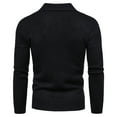 thumbnail image 4 of jsaierl Mens Sweater Knit Mock Neck Casual Slim Top Long Sleeve Fall and Winter Warm Pullover Sweater Shirt, 4 of 8