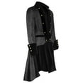 thumbnail image 5 of Kiplyki Clothes Men's V-neck Vintage Tuxedo Coat Long Button Jacket Coat, 5 of 6