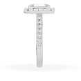 thumbnail image 6 of Unique Moments Lab Grown 3.00 ct Radiant Halo Diamond Engagement Ring 14K White Gold, 6 of 6